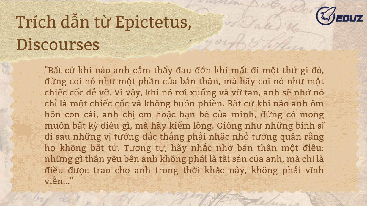 1. Quan điểm của Epictetus về sự buông bỏ